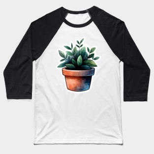 Watercolor plant sticker Baseball T-Shirt